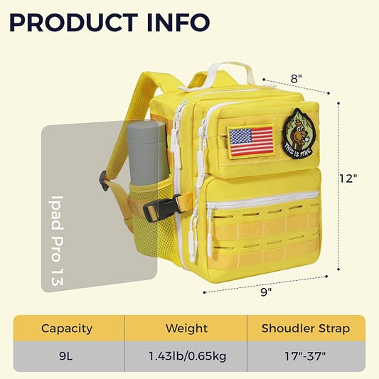MORRAL MINI AMARILLO TACTICO 9L