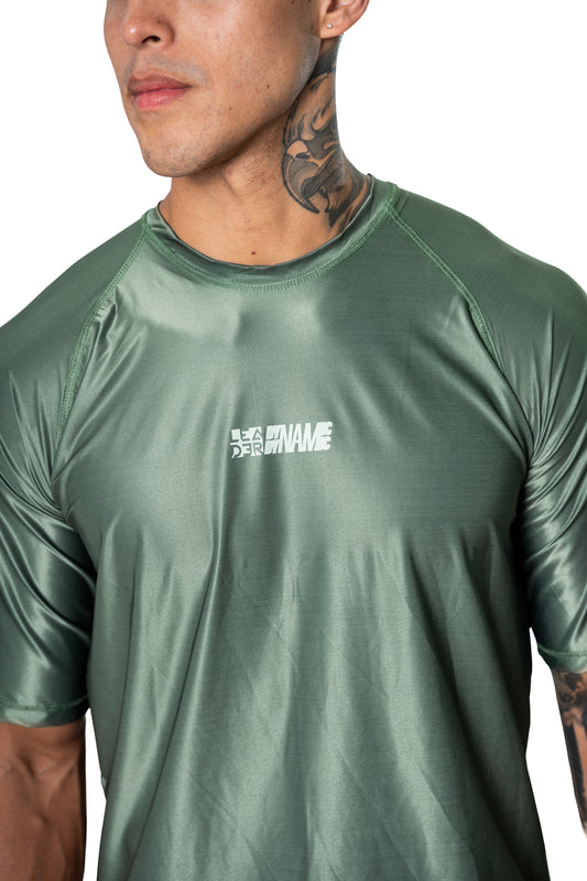 Camiseta Manga Rangla Verde Militar Hombre