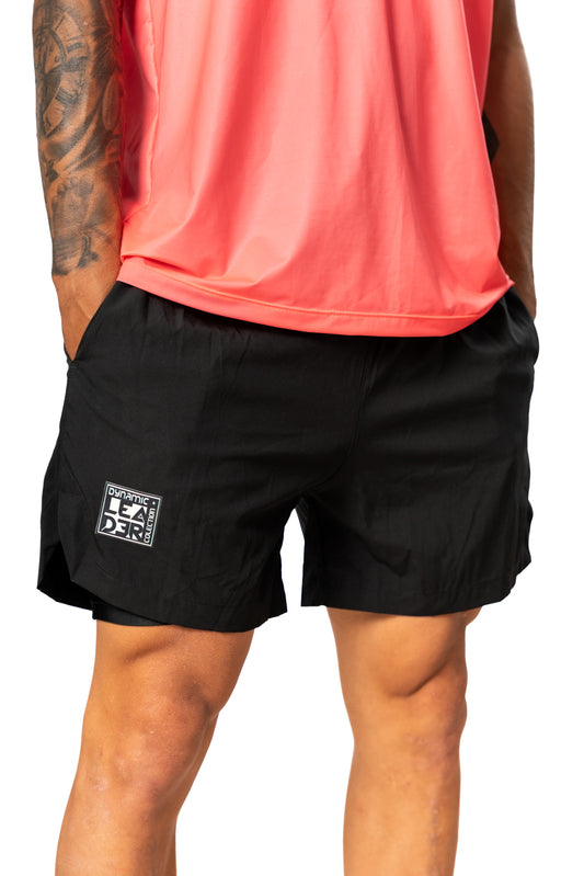Pantaloneta de Running Negra Hombre