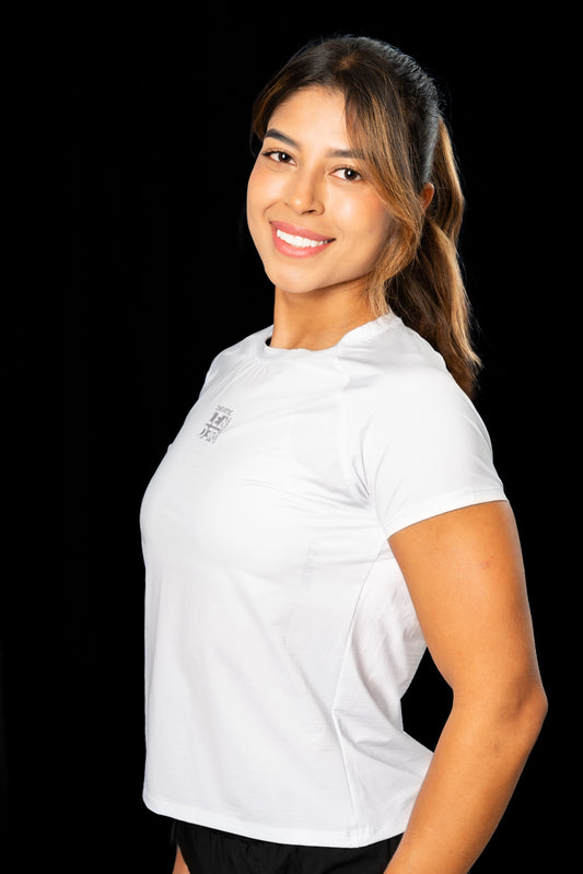 Camiseta Manga rangla Blanca Dama