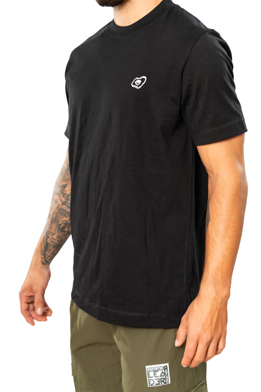 Camiseta de algodón Negra Unisex Logo