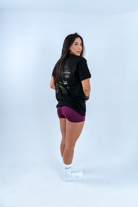Camiseta Negra Leader Lineas (unisex)