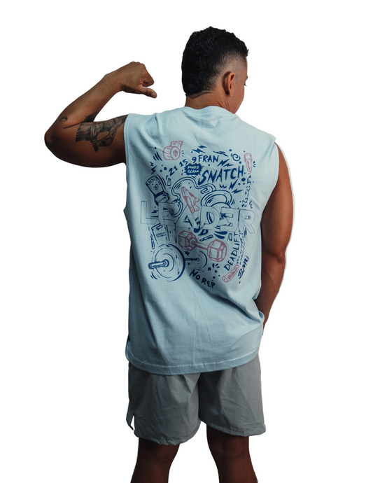 Camiseta sin mangas GRAFITTI - Azull Medio