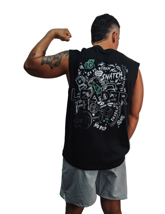 Camiseta sin mangas GRAFITTI - Negra