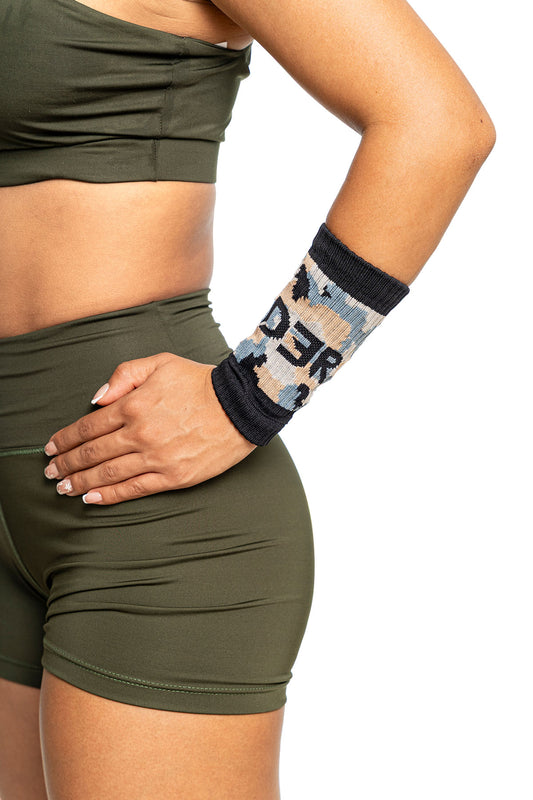 WRISTBAND (muñequeras de sudor) CAMUFLADA CAFÉ