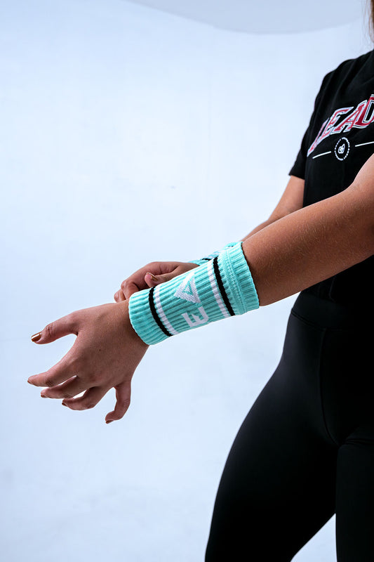WRISTBAND (muñequeras de sudor) CELESTE