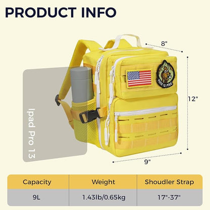 MORRAL MINI AMARILLO TACTICO 9L