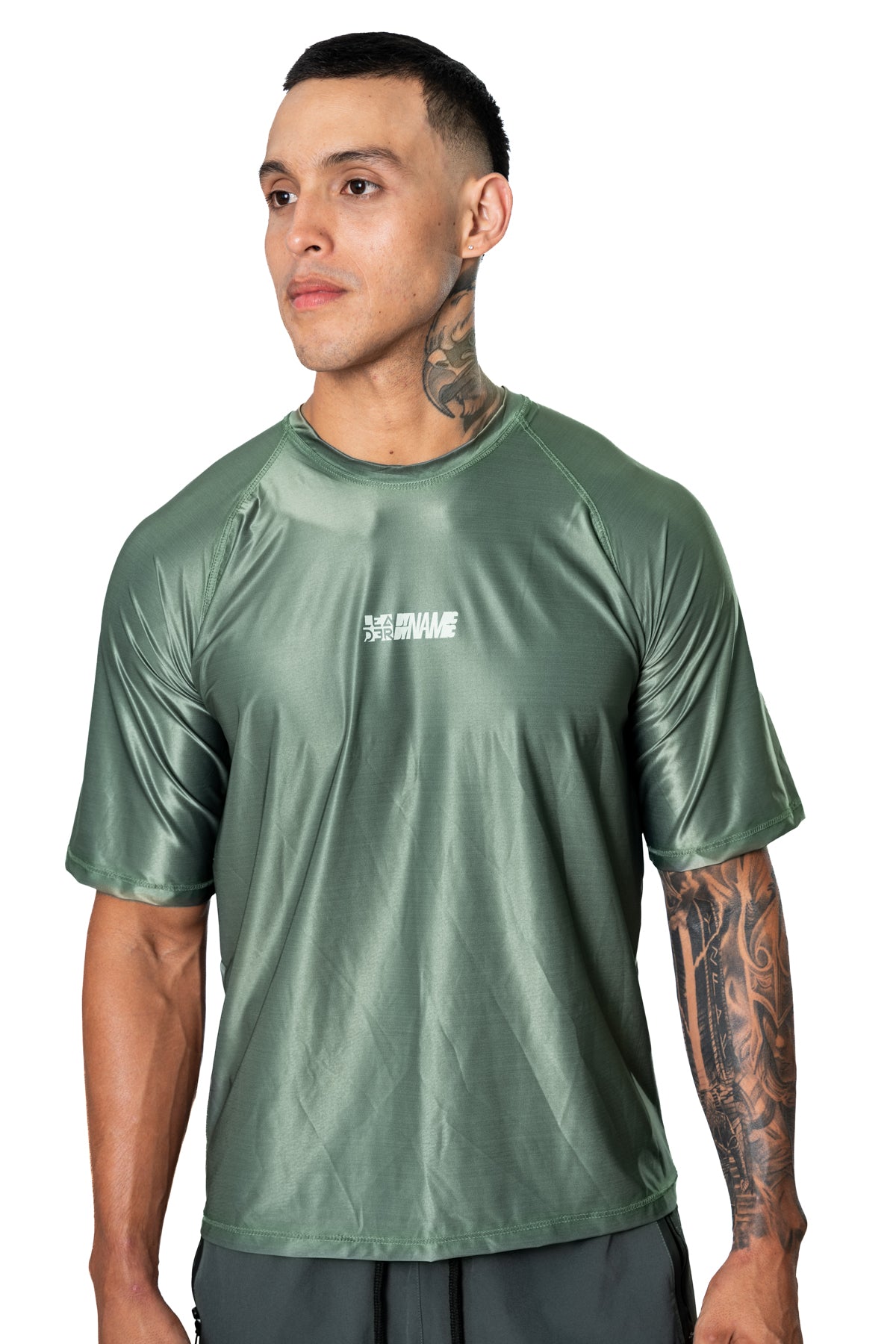 Camiseta Manga Rangla Verde Militar Hombre