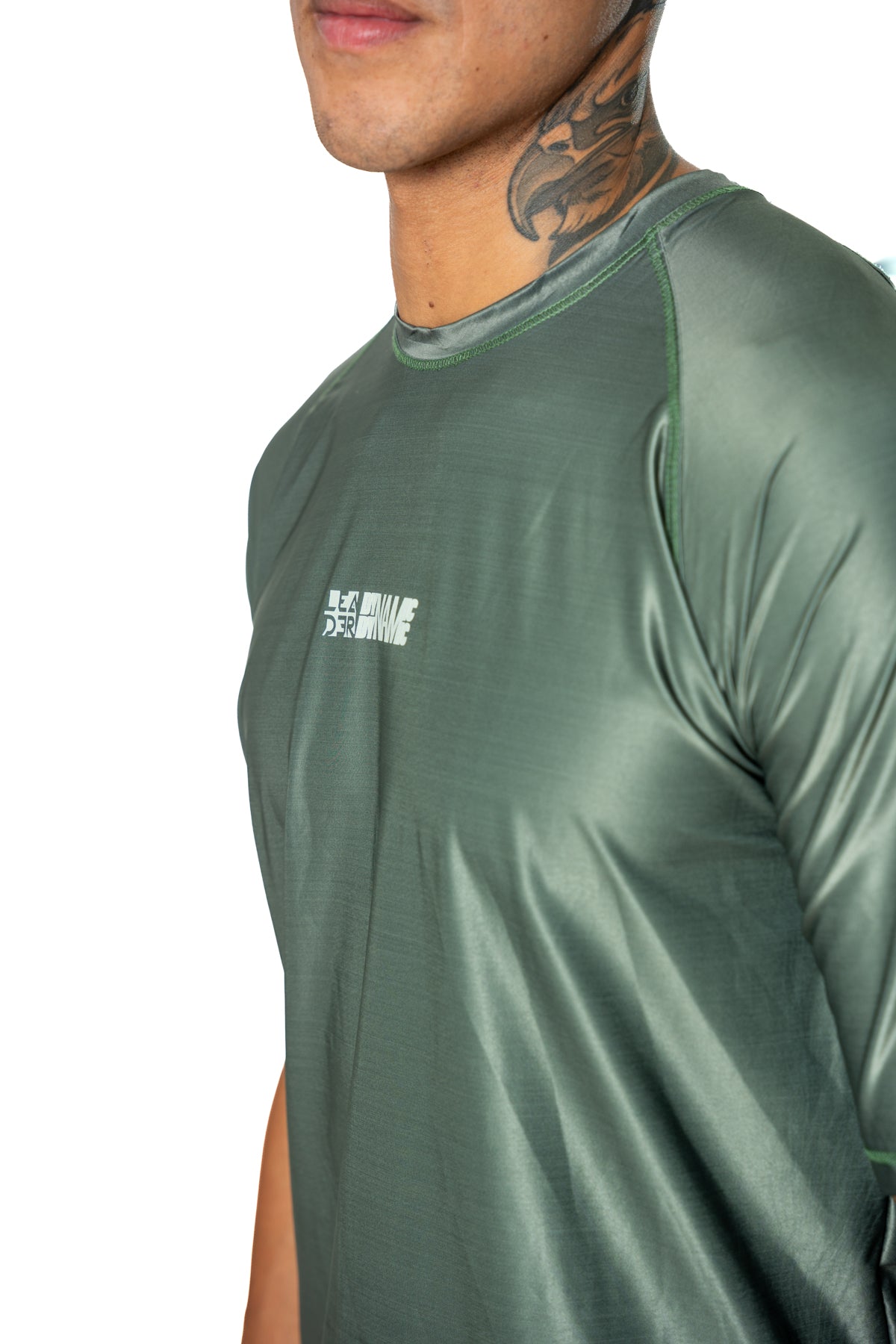 Camiseta Manga Rangla Verde Militar Hombre