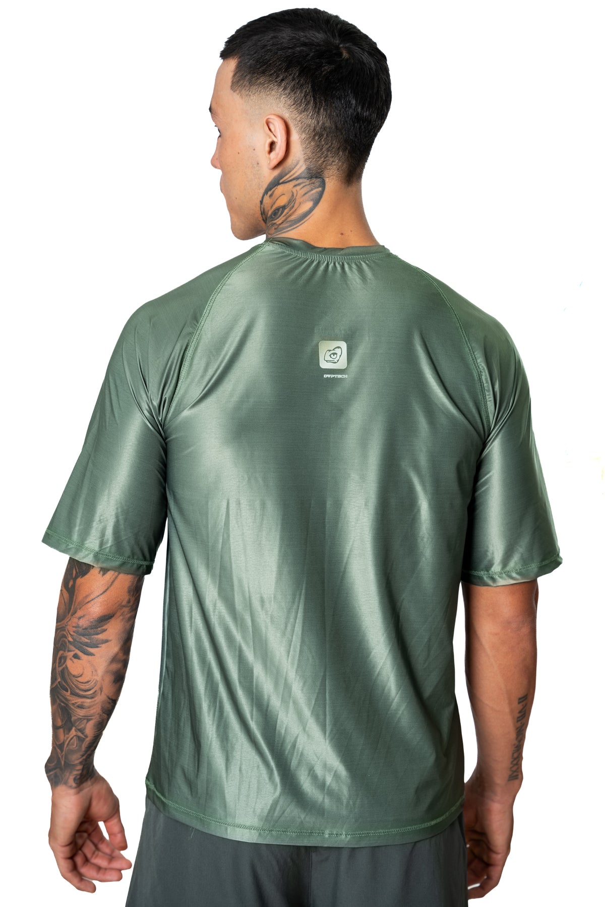 Camiseta Manga Rangla Verde Militar Hombre