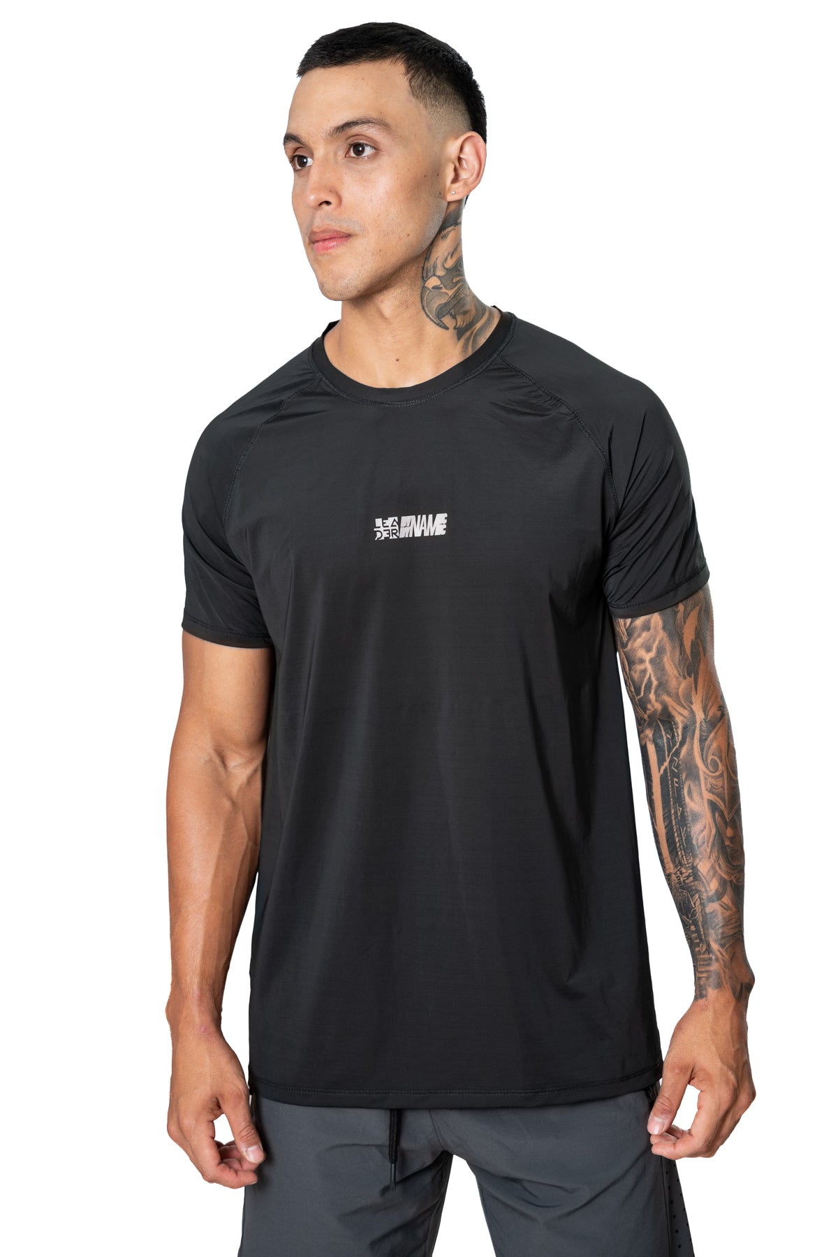 Camiseta Manga Rangla Negro Hombre
