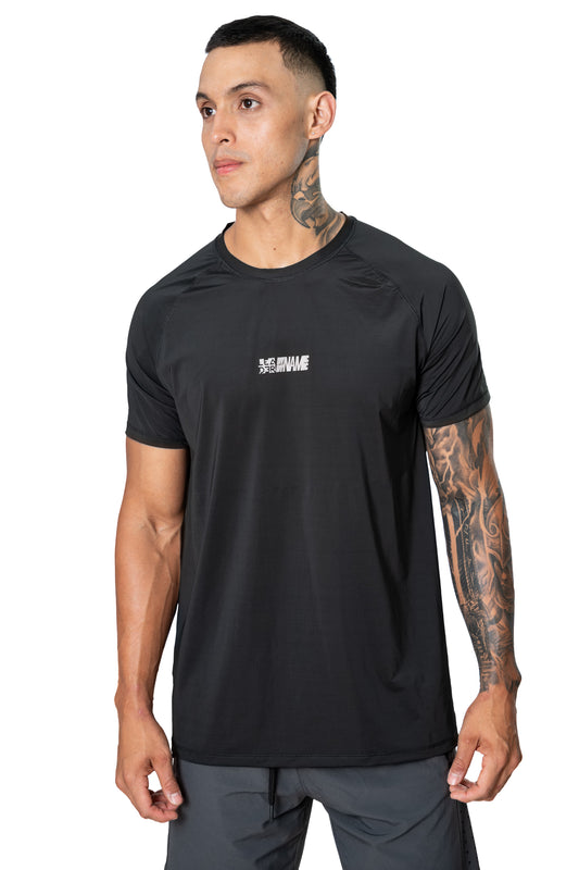 Camiseta Manga Rangla Negro Hombre