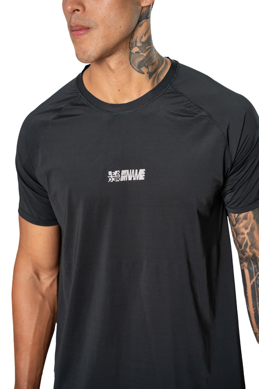 Camiseta Manga Rangla Negro Hombre