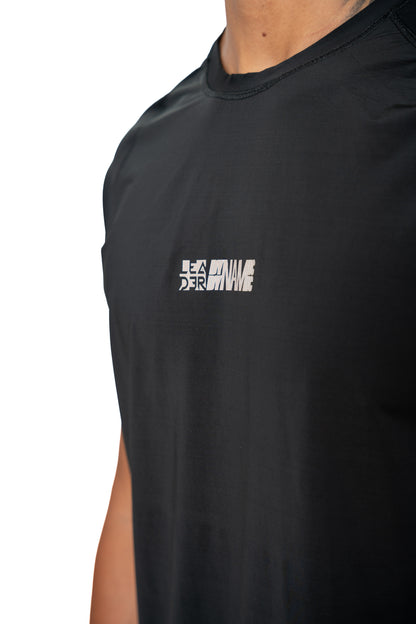 Camiseta Manga Rangla Negro Hombre