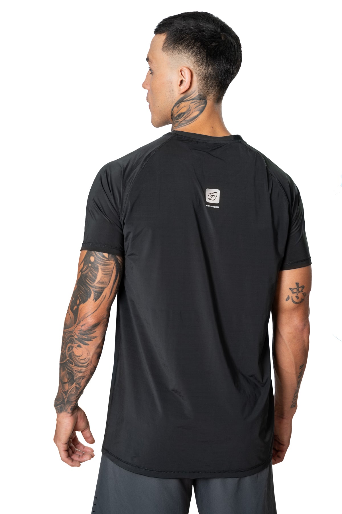 Camiseta Manga Rangla Negro Hombre