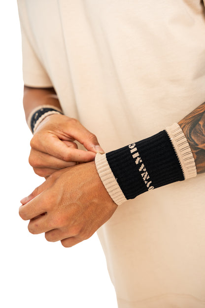WRISTBAND DINAMYC (muñequera de sudor) Negra con Nude