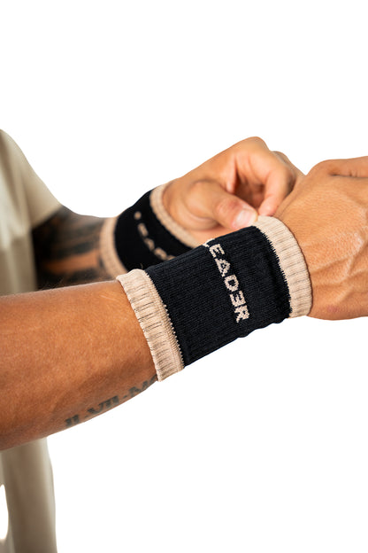 WRISTBAND DINAMYC (muñequera de sudor) Negra con Nude