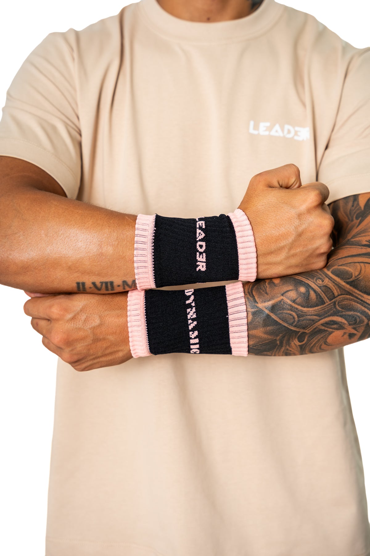 WRISTBAND DINAMYC (muñequera de sudor) Negra con Salmón