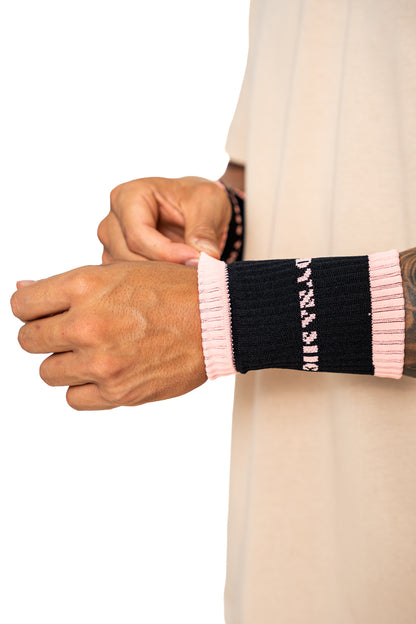 WRISTBAND DINAMYC (muñequera de sudor) Negra con Salmón