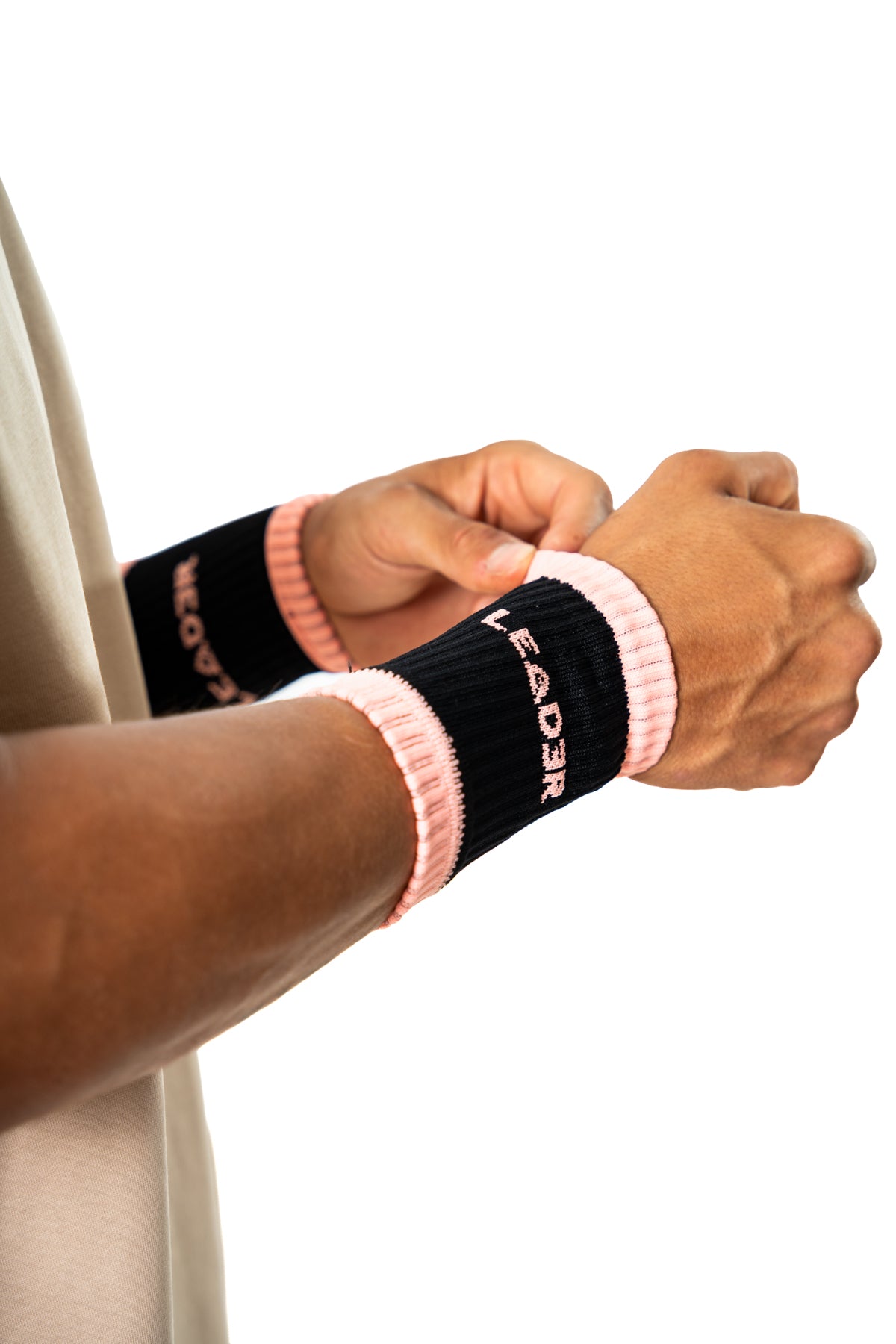 WRISTBAND DINAMYC (muñequera de sudor) Negra con Salmón