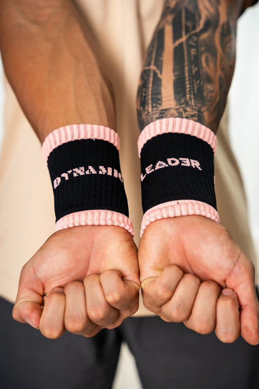 WRISTBAND DINAMYC (muñequera de sudor) Negra con Salmón
