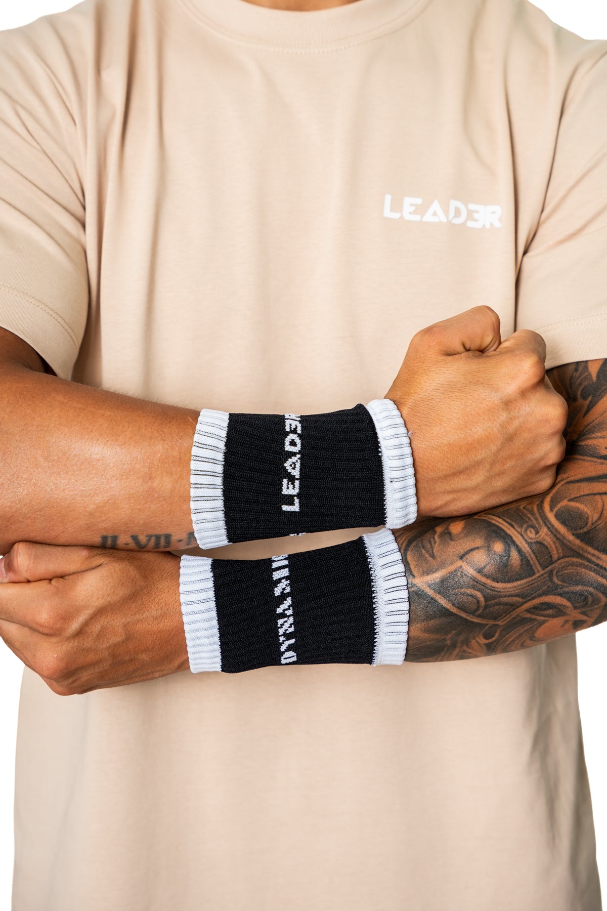 WRISTBAND DINAMYC (muñequera de sudor) Negra con Blanco