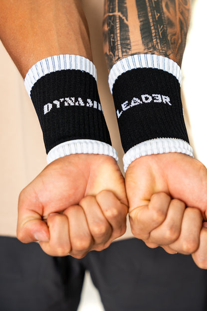 WRISTBAND DINAMYC (muñequera de sudor) Negra con Blanco