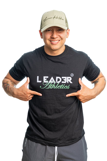 Camiseta Leader Athletics - Negro (Unisex)