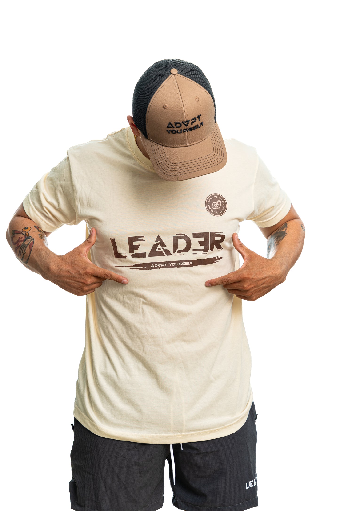 Camiseta Leader Glicth - Crema (Unisex)