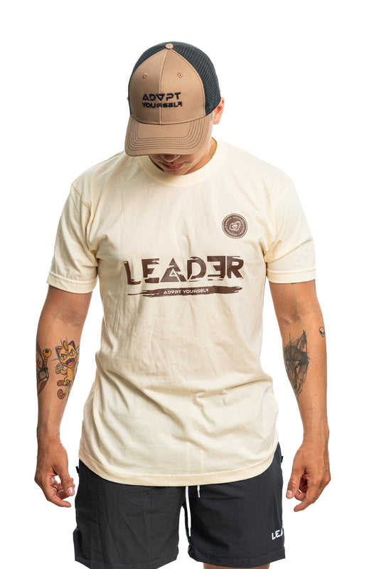 Camiseta Leader Glicth - Crema (Unisex)