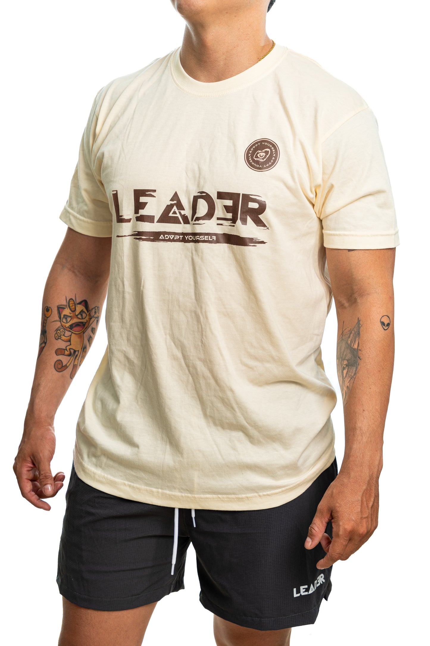 Camiseta Leader Glicth - Crema (Unisex)