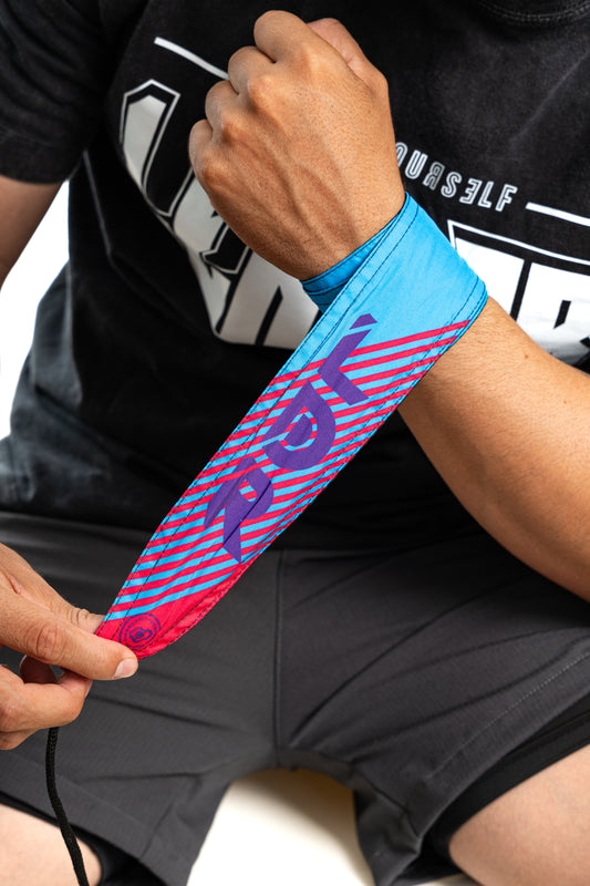 Muñequera de Tela - Azul/Rojo