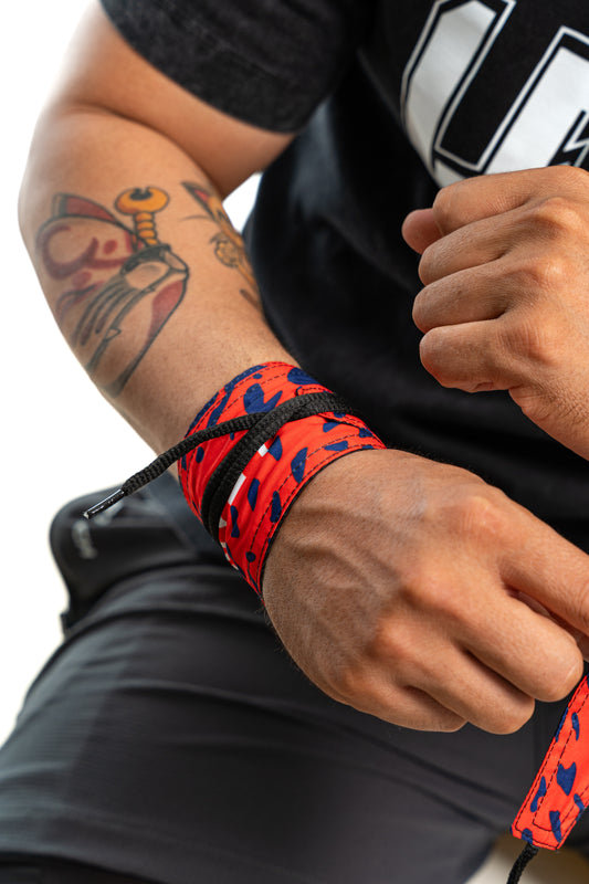 Muñequera de Tela - Roja/Azul