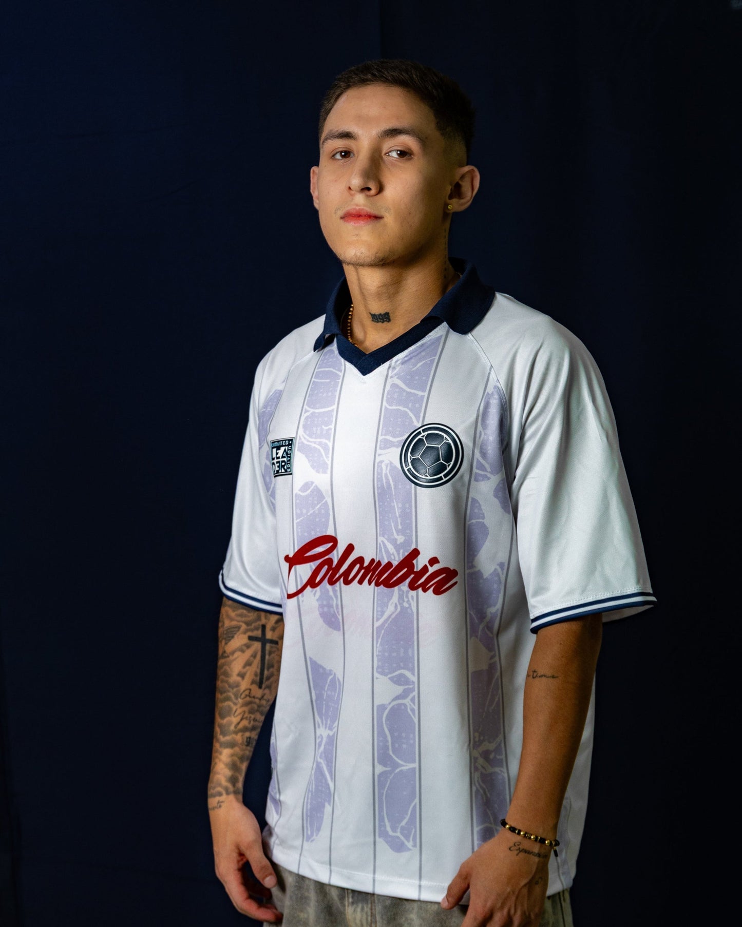 Camiseta de la selección Colombia blanco Leader