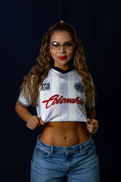 Camiseta de la selección Colombia blanca Leader