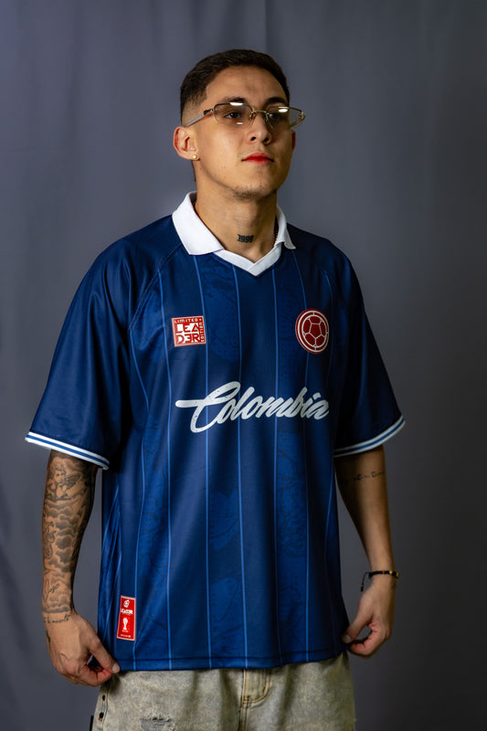 Camiseta de la selección Colombia azul Leader