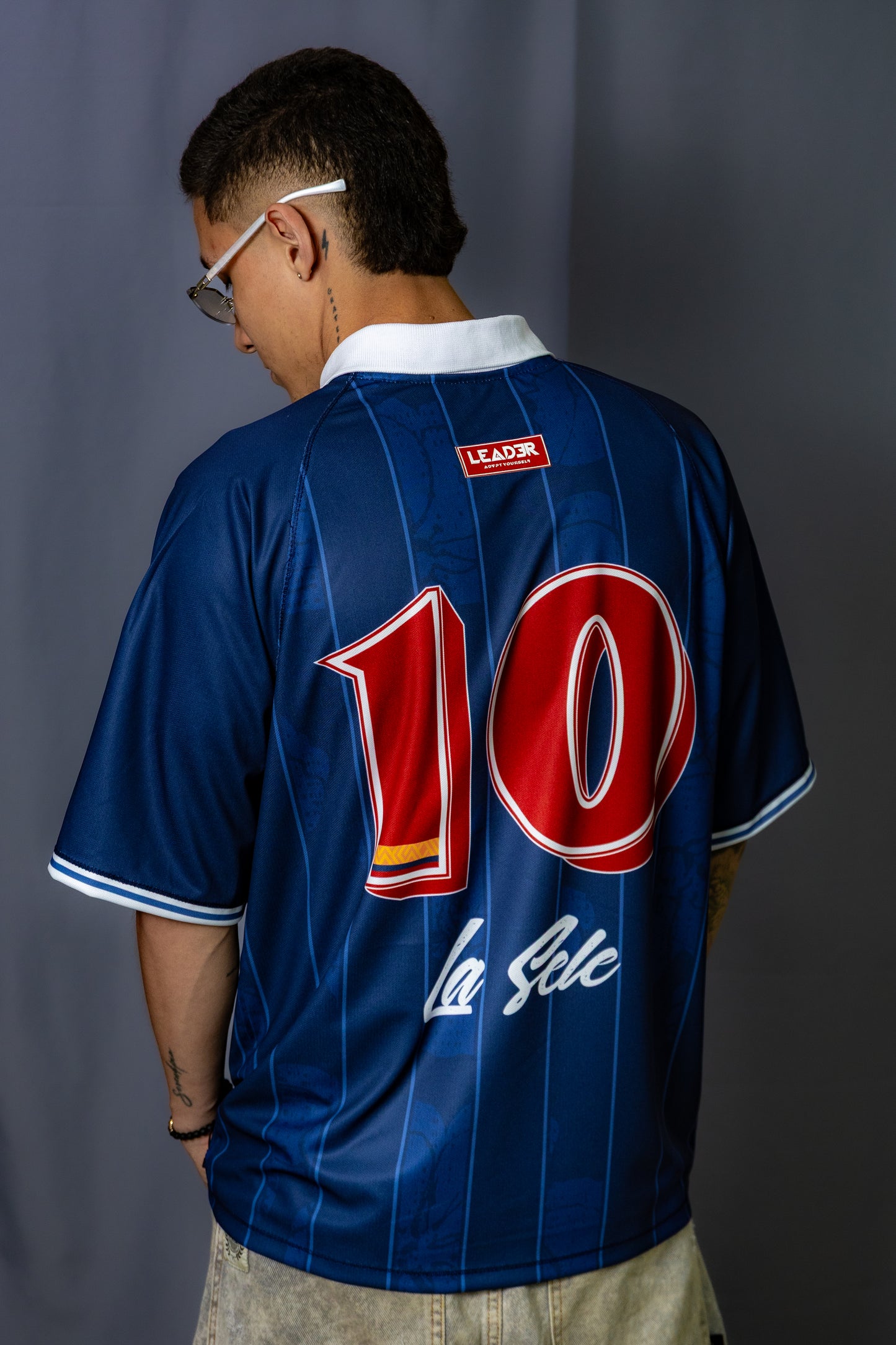 Camiseta de la selección Colombia azul Leader