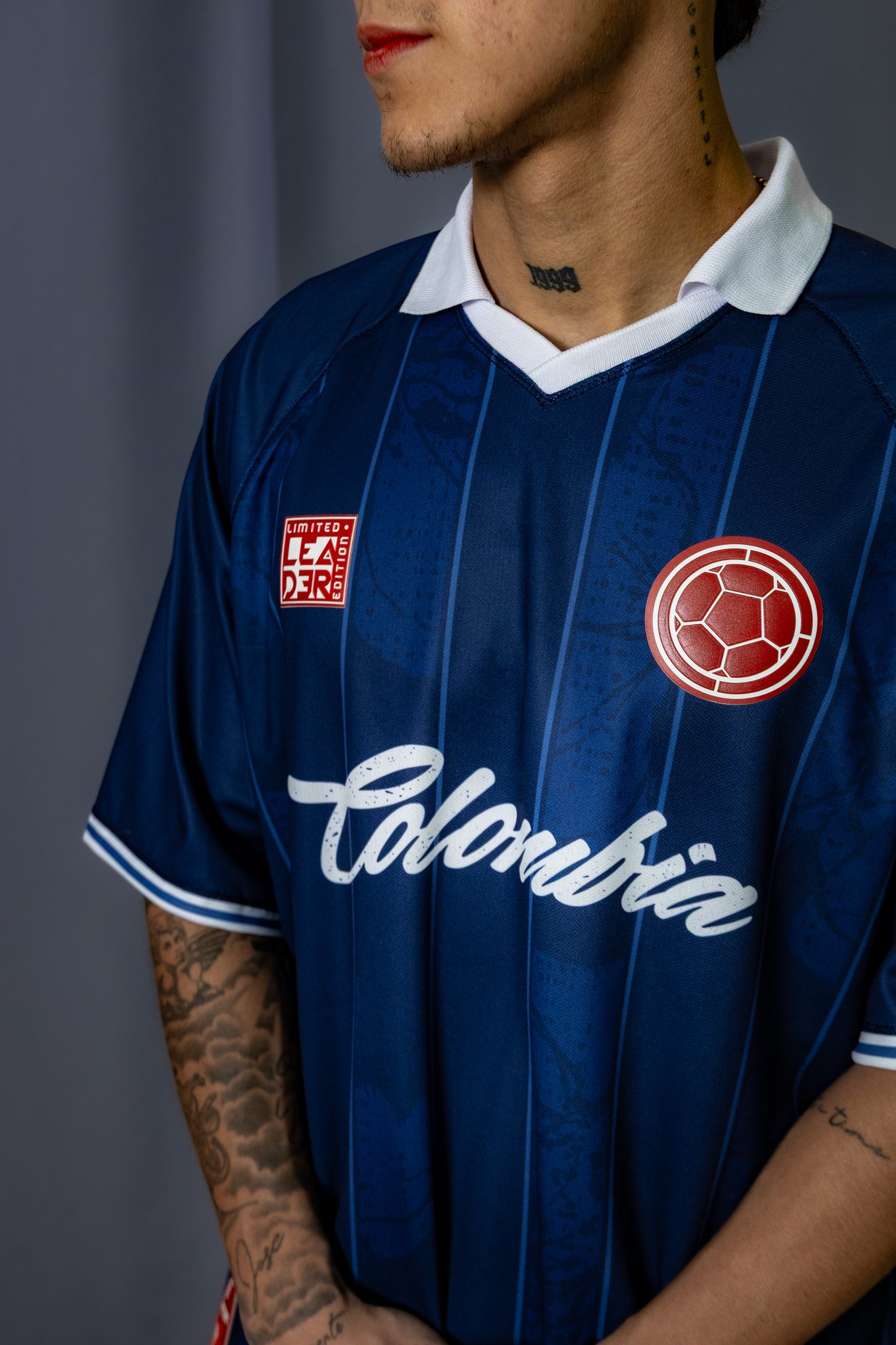 Camiseta de la selección Colombia azul Leader