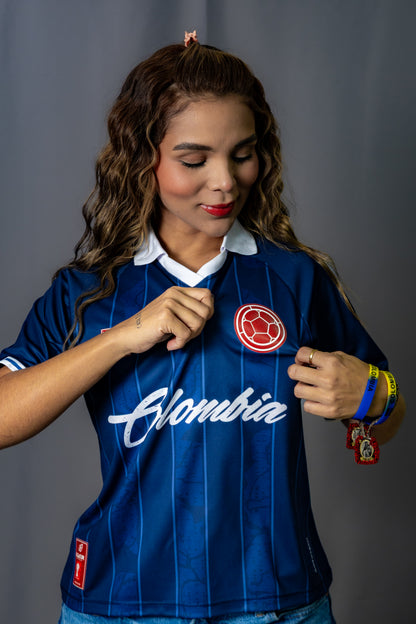 Camiseta de la selección Colombia azul Leader