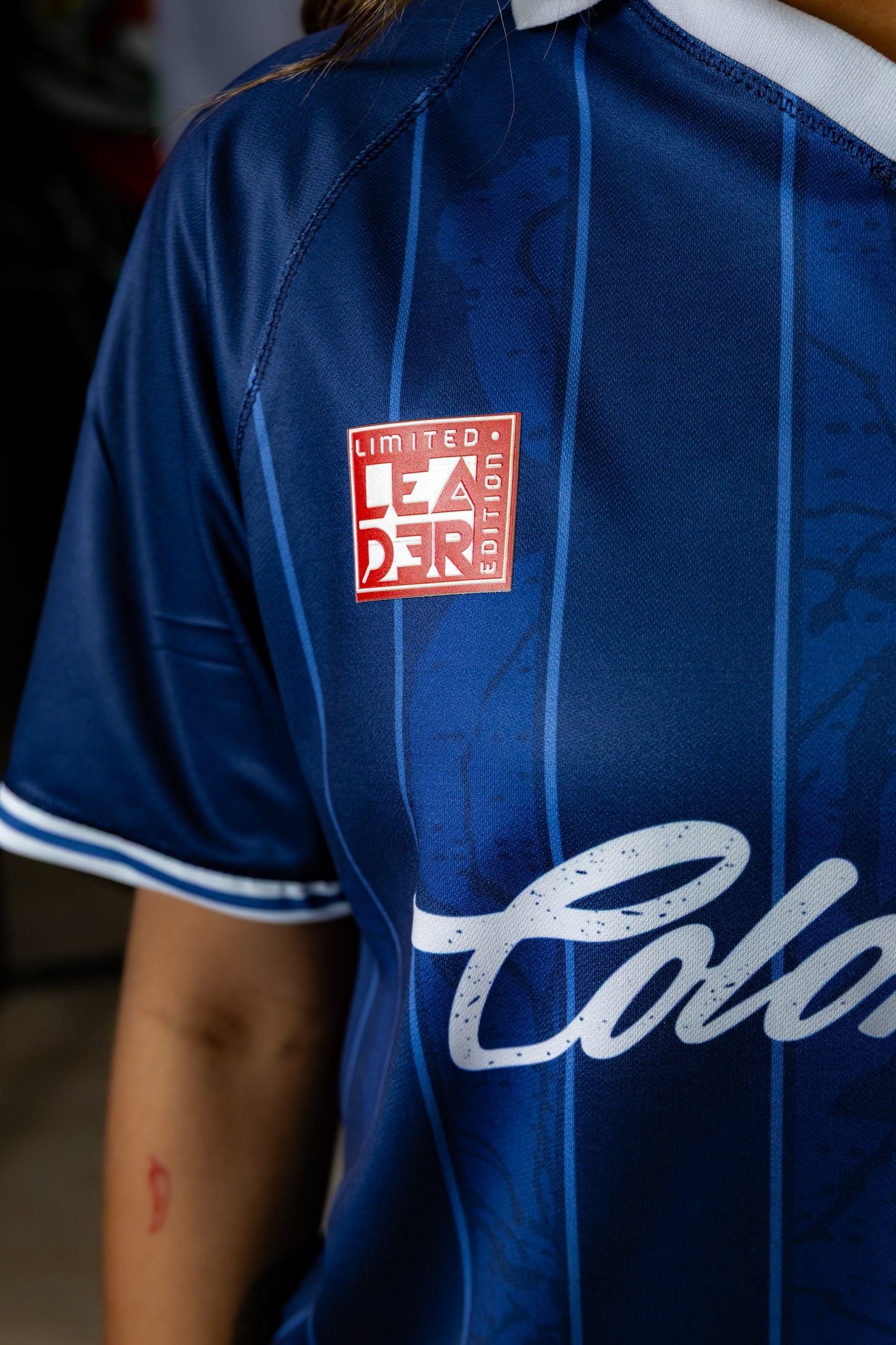 Camiseta de la selección Colombia azul Leader