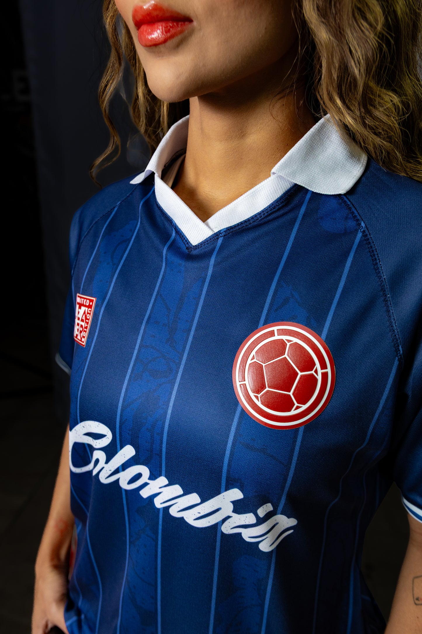 Camiseta de la selección Colombia azul Leader