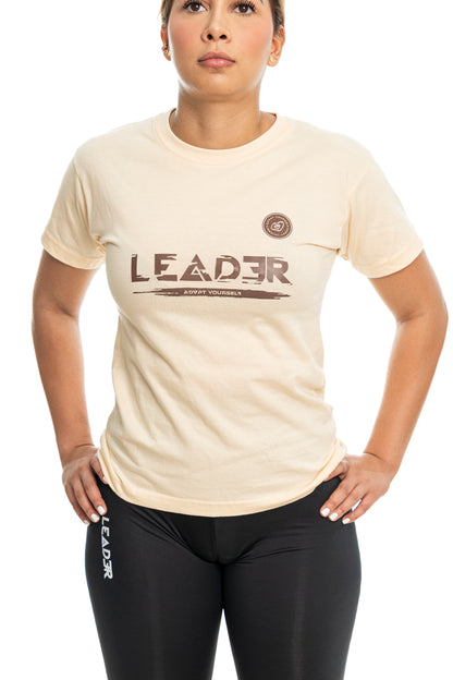 Camiseta Leader Glicth - Crema (Unisex)