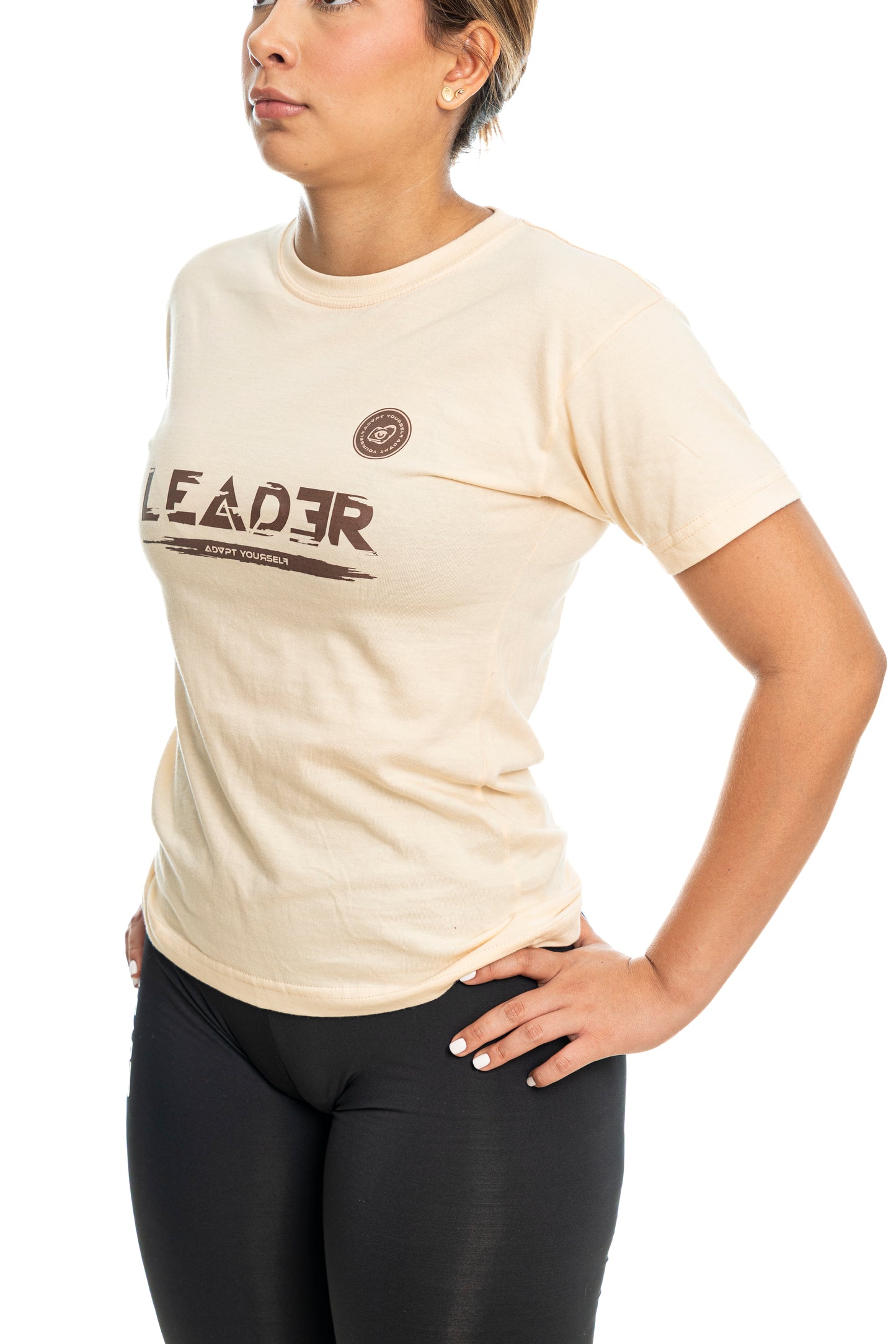 Camiseta Leader Glicth - Crema (Unisex)