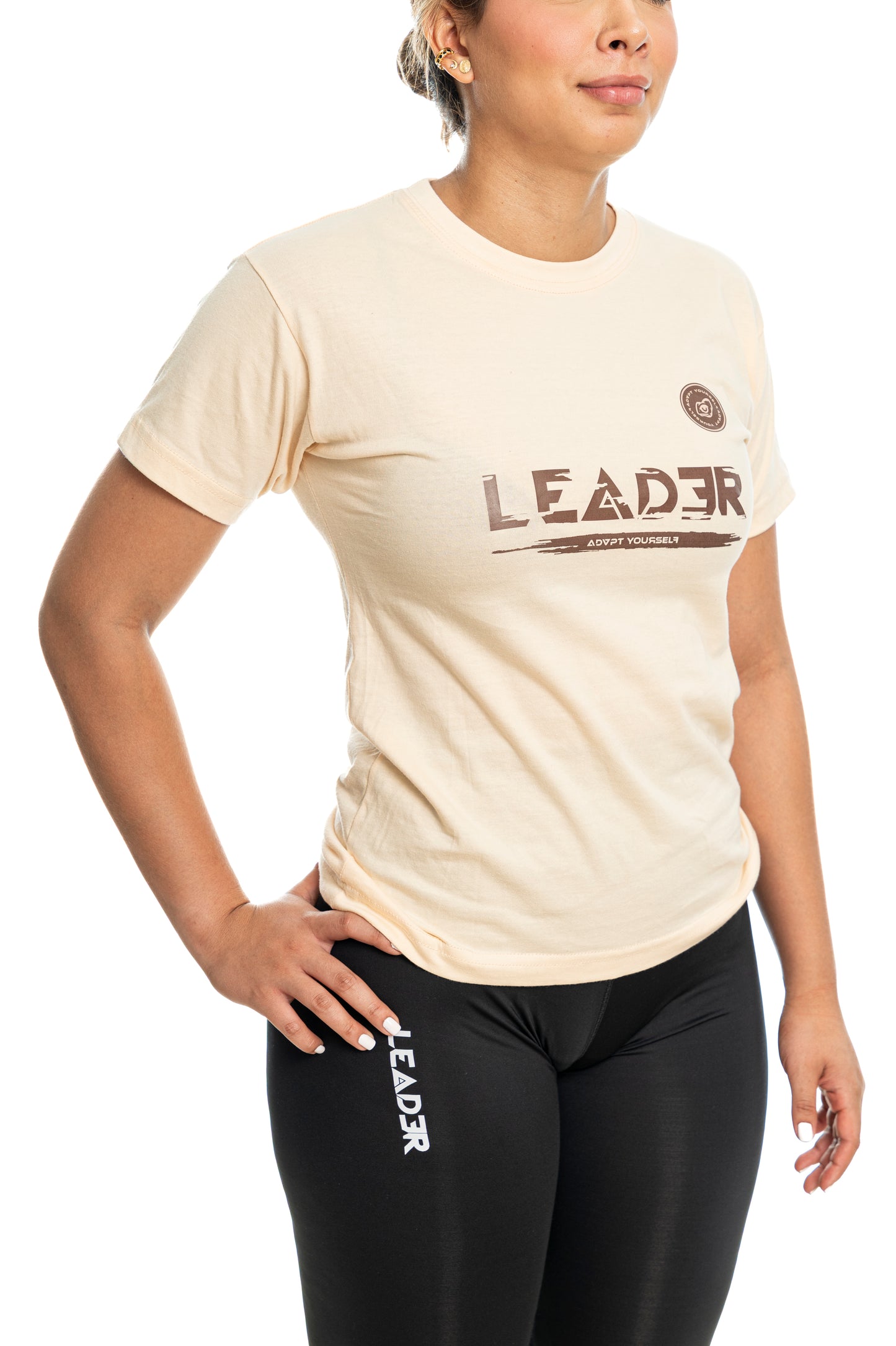 Camiseta Leader Glicth - Crema (Unisex)