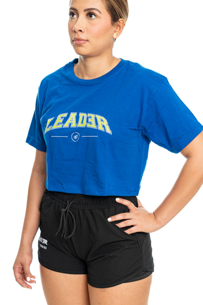 Camiseta Croptop Azul Rey