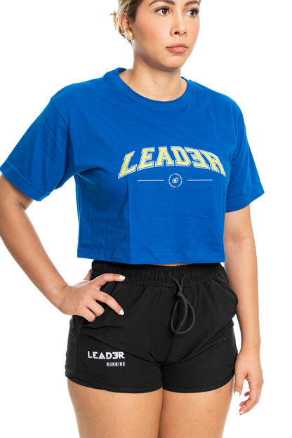 Camiseta Croptop Azul Rey