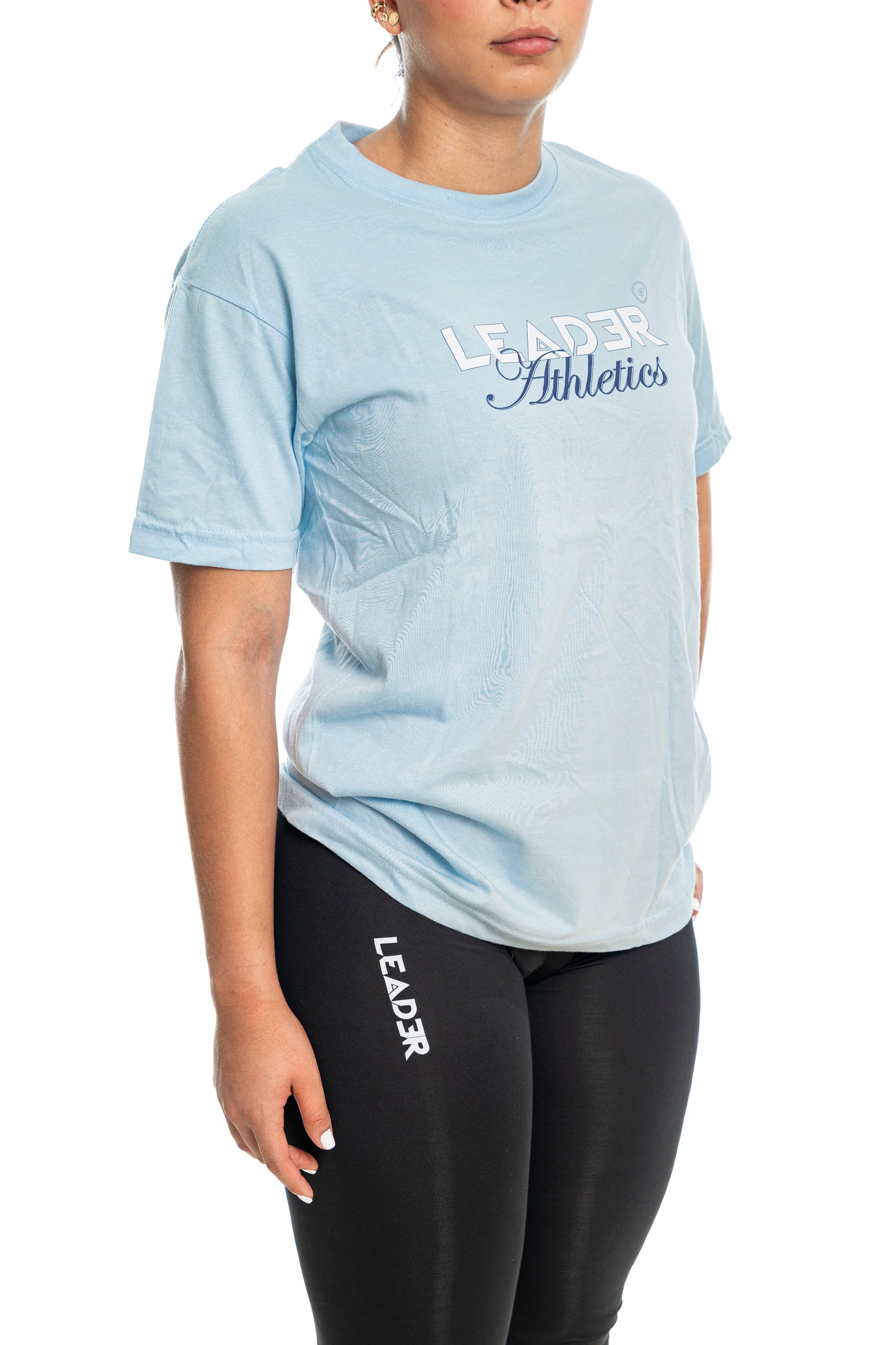 Camiseta Leader Athletics - Azul Celeste (Unisex)