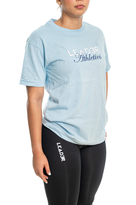 Camiseta Leader Athletics - Azul Celeste (Unisex)
