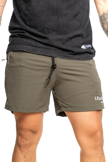 Pantaloneta Running con lycra - Verde Militar