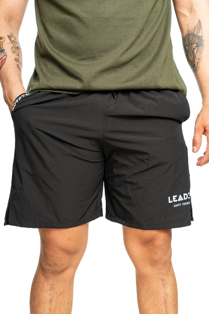 Pantaloneta Running con lycra - Negro